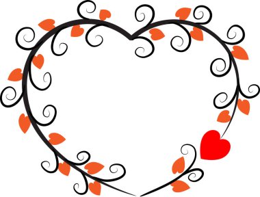 Dekoratif kalpleri olan güzel bir çerçeve, aşk konsepti  