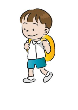 Oğlan, vektör, illüstrasyon ile sevimli komik çizgi film 