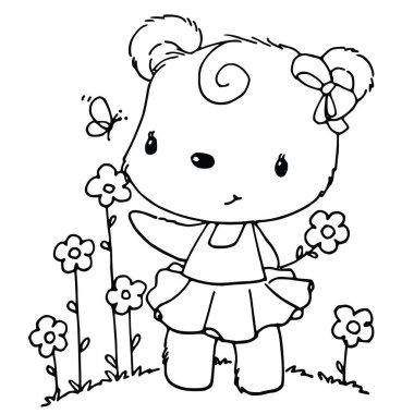 Ayı vektör resimleme arkaplanı