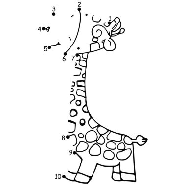 Zürafa vektör illüstrasyon arka planı