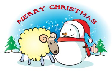 kardan adam vektör resimleme arkaplanı 