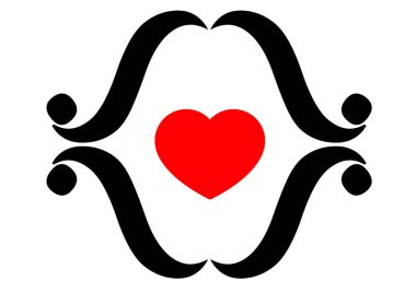 beyaz arkaplanda izole edilmiş logo çizimi