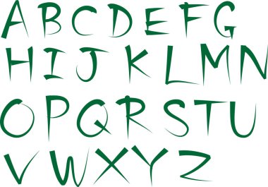 Vektör illüstrasyon arkaplan alfabesi 