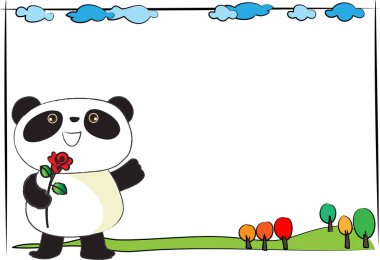 panda web vektör illüstrasyon arka planı