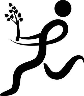 bir ağacın vektör silueti