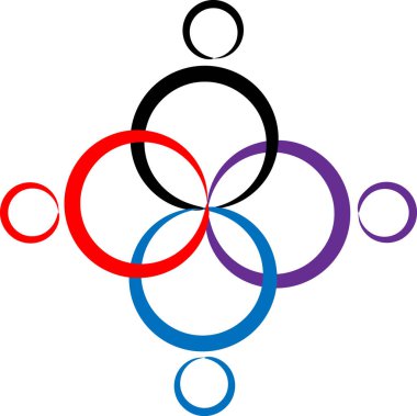 beyaz arkaplanda izole edilmiş logo çizimi