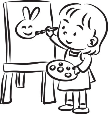 Kızlarla karikatür çizimi