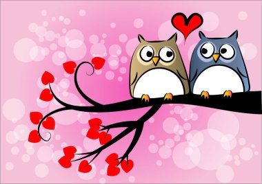 Baykuş yassı ikon vektör çizimi 