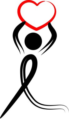 Bir kadının siluetinin vektör çizimi