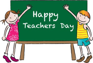  Çizgi film kızları ve erkekleri beyaz arka planda izole edilmiş.