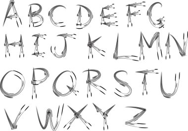 Vektör illüstrasyon arkaplan alfabesi 