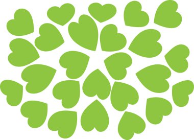 Güzel dekoratif kalp koleksiyonu, aşk konsepti 