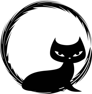 beyaz arka planda izole edilmiş küçük sevimli kedi çizgi filmi, romantik konsept 