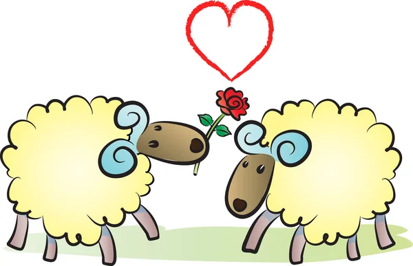 Sheep Vector Illustration Symbol — Stock Vector