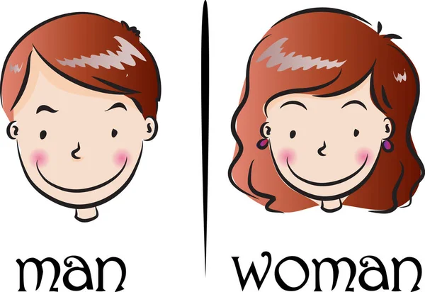Man Woman Web Vector Illustration Background — Stock Vector