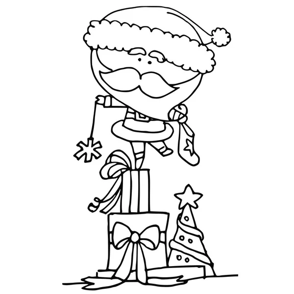 Feliz Tarjeta Navidad Plantilla Vector Ilustración — Archivo Imágenes Vectoriales