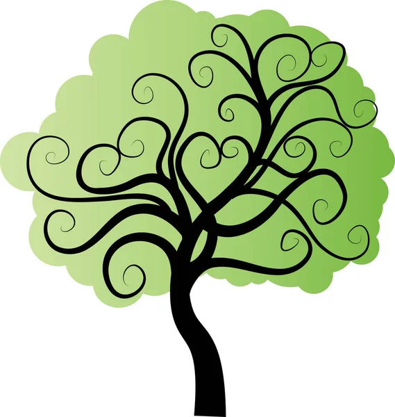 Красивий Дизайн Високих Дерев Малюнок — стоковий вектор
