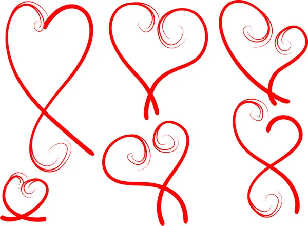 Σύνολο Όμορφων Καρδιών Διανυσματική Απεικόνιση — Διανυσματικό Αρχείο