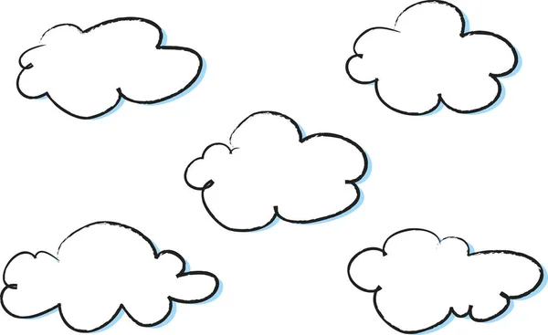 Vector Set Clouds — Stock Vector