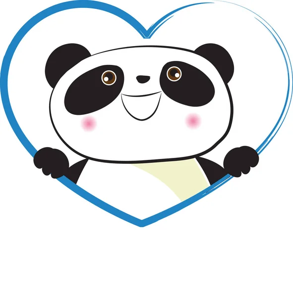 Logotipo do ícone do vetor de desenho de rosto de panda bonito isolado em  branco