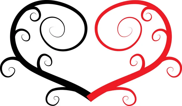 Logo Corazón Plano Colorido Con Ramas Árbol Aisladas Sobre Fondo — Vector de stock