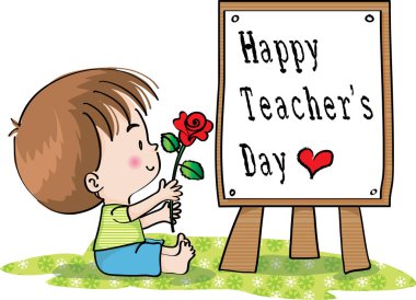 Mutlu öğretmenler günü kartı
