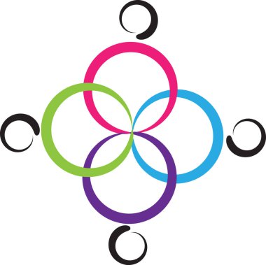 beyaz arkaplanda izole edilmiş logo çizimi