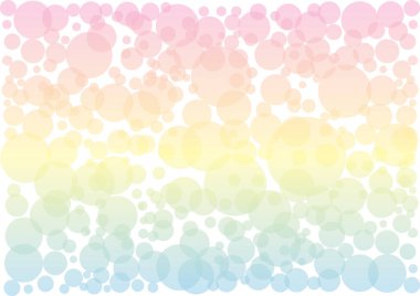 Kopyalama alanı ve vektör illüstrasyonlu renk baloncukları