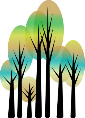 güzel dizayn uzun ağaçlar