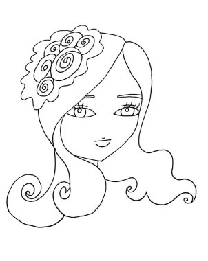 beyaz arka plan, vektör, illüstrasyon üzerinde izole güzel bayan çizgi film