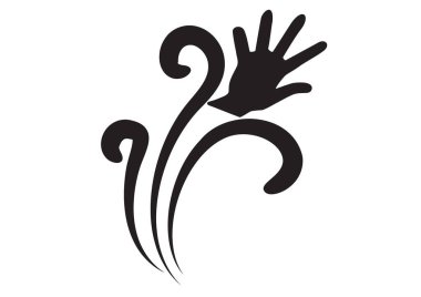 beyaz arkaplanda izole edilmiş logo çizimi