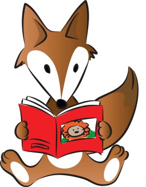 Fox vektör resimleme arkaplanı 