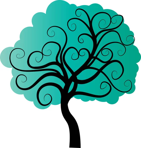 Красивый Дизайн Высокие Деревья Рисунок — стоковый вектор