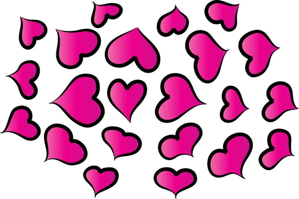Σύνολο Όμορφων Καρδιών Διανυσματική Απεικόνιση — Διανυσματικό Αρχείο