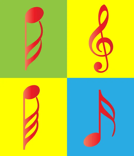 Music Note Flat Icon Isolated White Background Vector Illustration — Stock Vector
