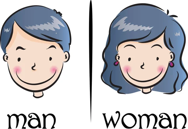 Man Woman Web Vector Illustration Background — Stock Vector