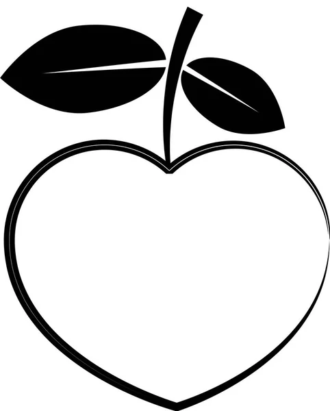 彩色扁平苹果标识 白色背景隔离 — 图库矢量图片