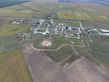 Ayırma sistemi, üstten görünüm. Aerophotographing istasyonu ayırma ve dehidrasyon.