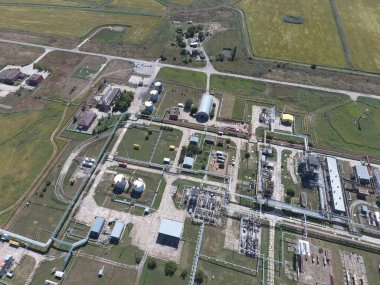 Ayırma sistemi, üstten görünüm. Aerophotographing istasyonu ayırma ve dehidrasyon.