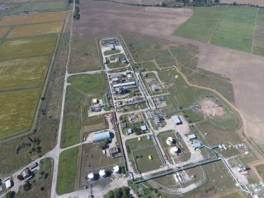 Ayırma sistemi, üstten görünüm. Aerophotographing istasyonu ayırma ve dehidrasyon.