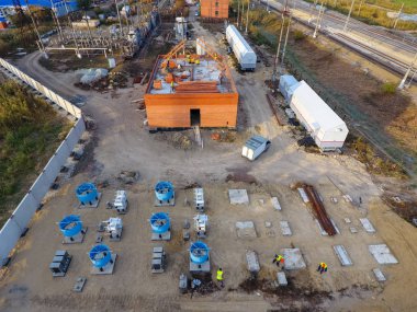 Trafo Merkezi yakınındaki demiryolu inşaatı