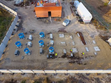 Trafo Merkezi yakınındaki demiryolu inşaatı