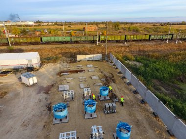 Trafo Merkezi yakınındaki demiryolu inşaatı