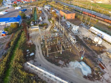 Trafo Merkezi yakınındaki demiryolu inşaatı