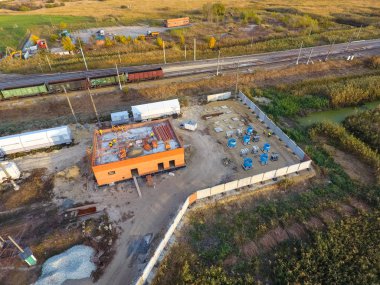 Trafo Merkezi yakınındaki demiryolu inşaatı