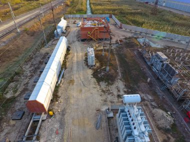 Trafo Merkezi yakınındaki demiryolu inşaatı