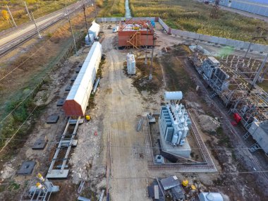 Trafo Merkezi yakınındaki demiryolu inşaatı