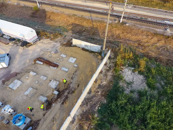 Trafo Merkezi yakınındaki demiryolu inşaatı