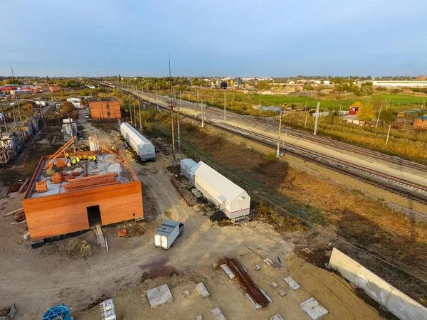 Trafo Merkezi yakınındaki demiryolu inşaatı