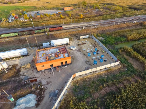 Trafo Merkezi yakınındaki demiryolu inşaatı